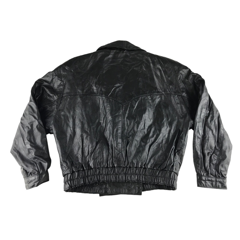 Evan Arpelli Womens Black Leather Long Sleeve Full Zip Motorcycle Jacket Size XS - Picture 7 of 13